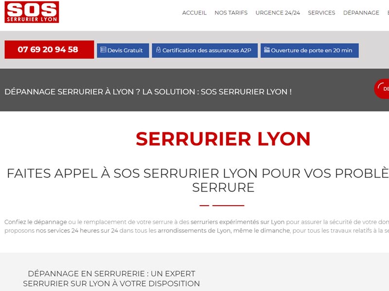 SOS serrurier Lyon